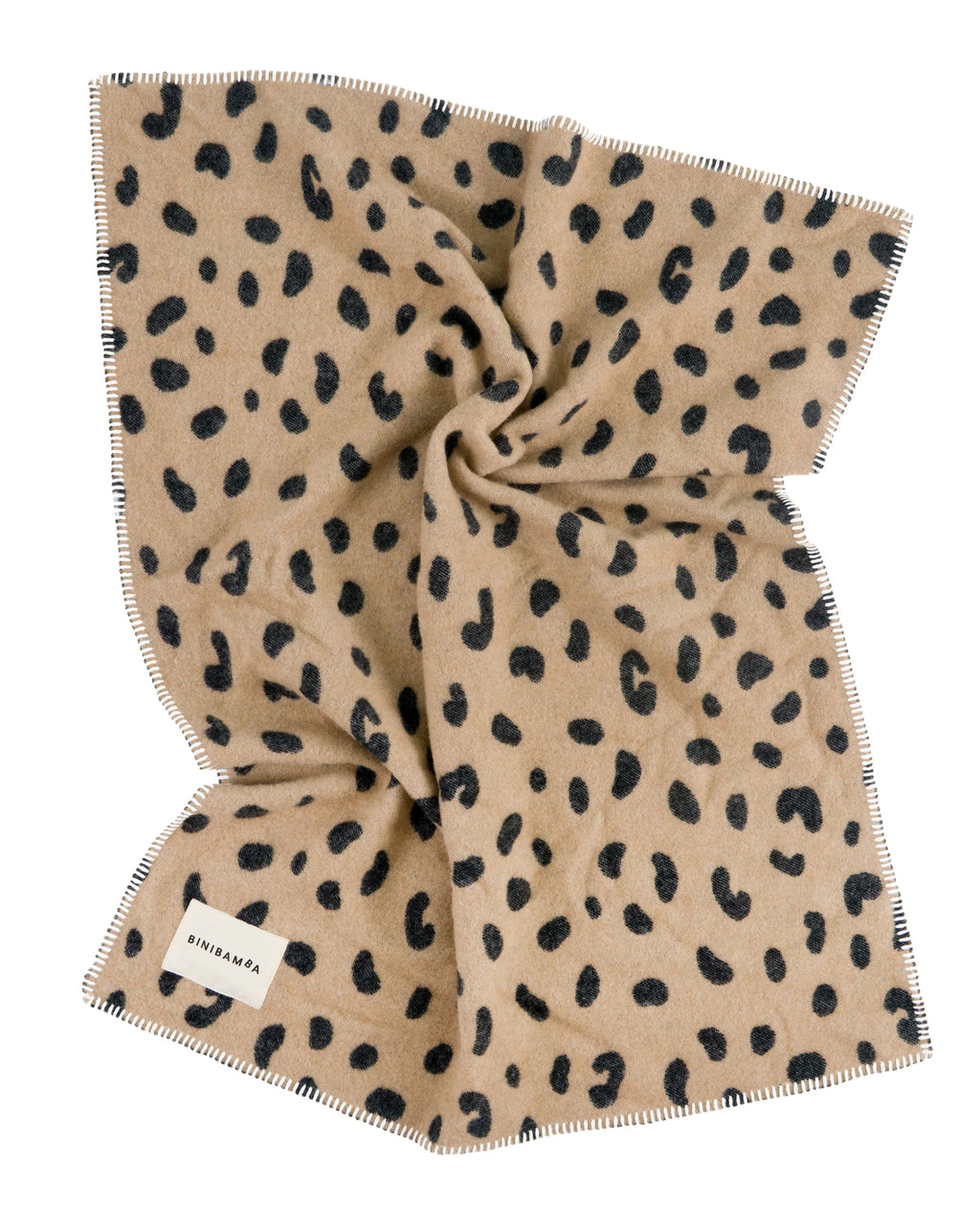 Leopard Merino Biniblanket – Bassinet Blanket - 100% Merino Wool - 75×100 cm – BINIBAMBA