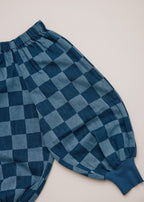 Murphy Checkerboard – Balloon Denim Trouser – 100% Biologisch Katoen – Claude & Co