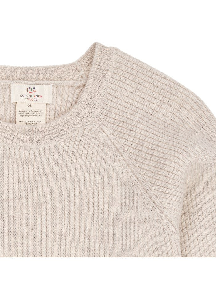 Copenhagen Colors - Merino Classic Rib Knit - Baby Truitje - 100% merinowol - close up