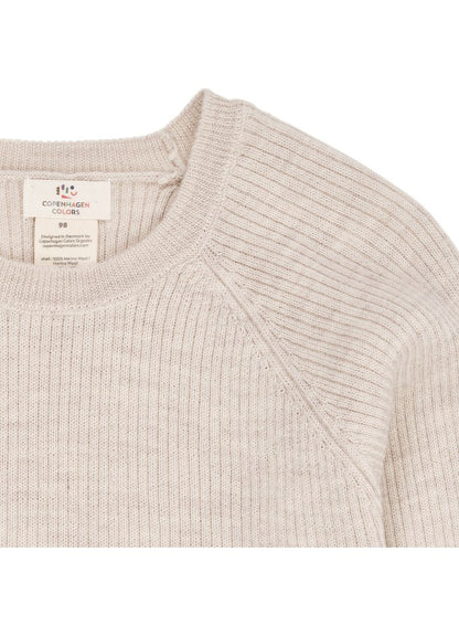 Copenhagen Colors - Merino Classic Rib Knit - Baby Truitje - 100% merinowol - close up
