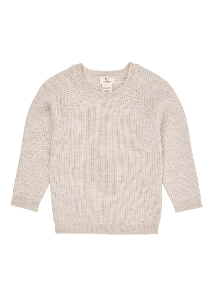 Copenhagen Colors - Merino Classic Rib Knit - Baby Truitje - 100% merinowol - voorkant ecru