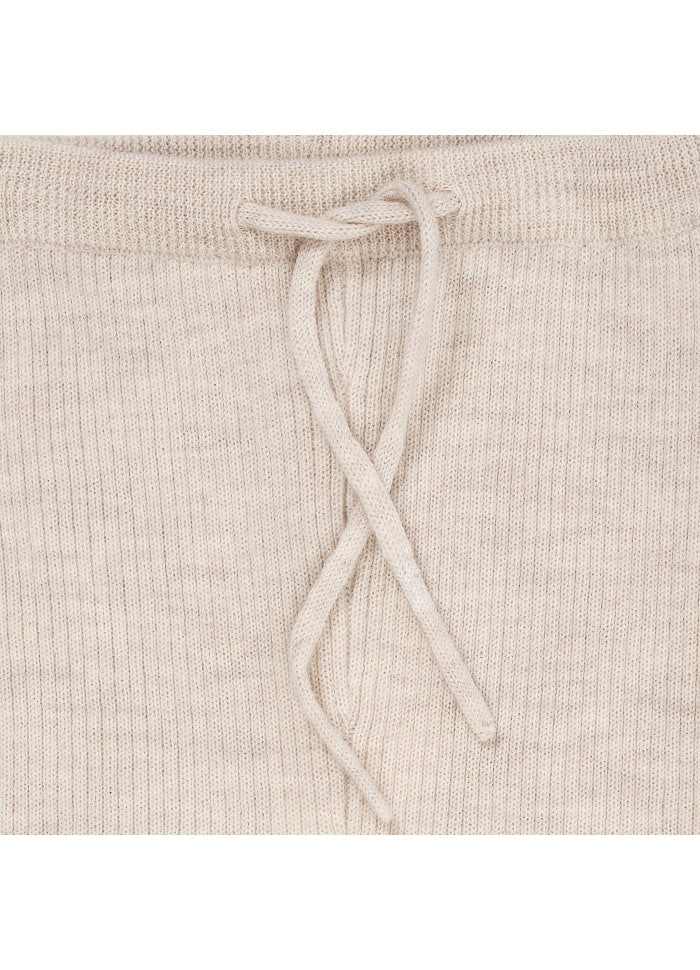 Gebreid Baby Broekje - Merino Classic Rib Leggings - Merinowol - Pale Cream - Copenhagen Colors - productfoto - afbeelding 4