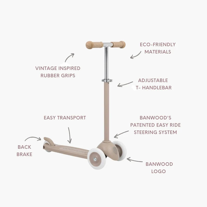 Eco step/scooter - Sand - 100% gerecycled materiaal - Banwood - productfoto - afbeelding 3
