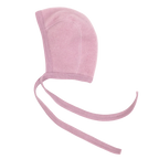 Strik mutsje - Bonnet - Wol fleece - Biologisch merino wol - Engel Natur rosewood melange roze