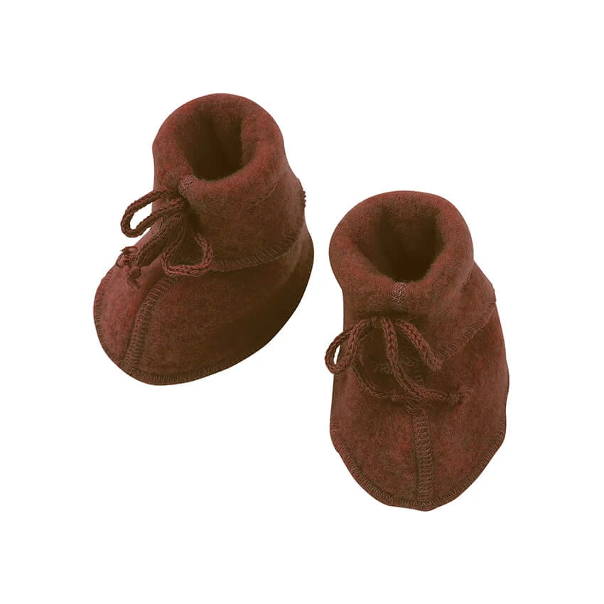 Booties with ties - Wool fleece - Organic merino wool - Engel Natur