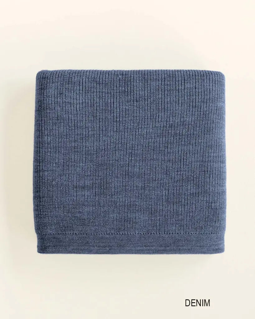 Baby Blanket - Felix Blanket - Merino wool - HVID