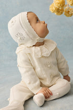 Babyset Bliss met trui, broekje en mutsje - Katoen & zijde - Cream - Louise Misha - productfoto - afbeelding 4