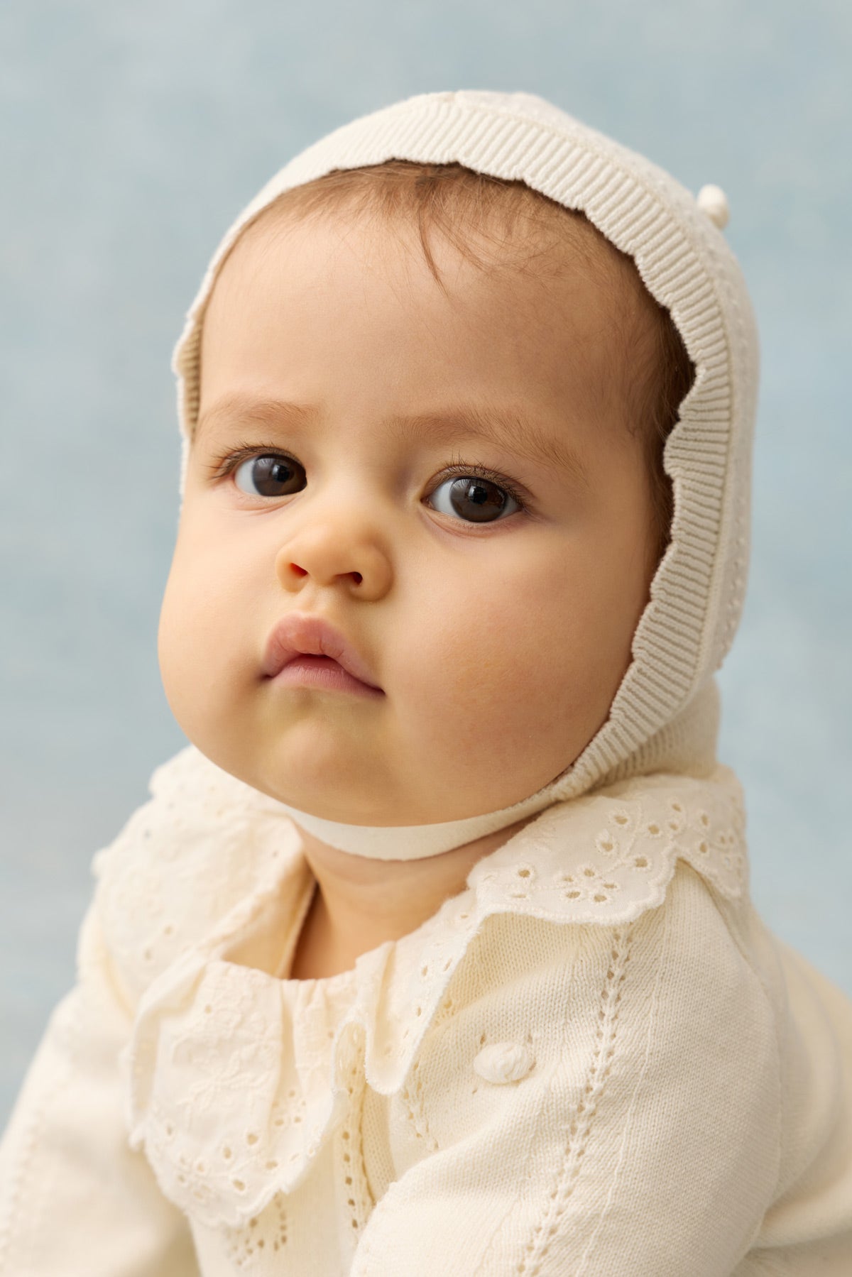 Babyset Bliss met trui, broekje en mutsje - Katoen & zijde - Cream - Louise Misha - productfoto - afbeelding 7