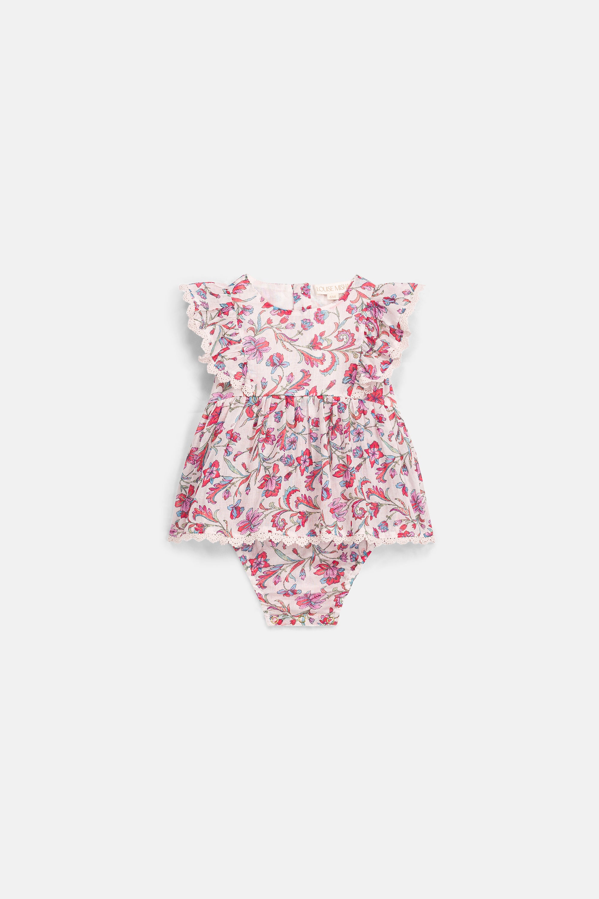 Romper jurkje Lena - Biologisch katoen - Cream Floral Haven - Louise Misha - productfoto - afbeelding 2