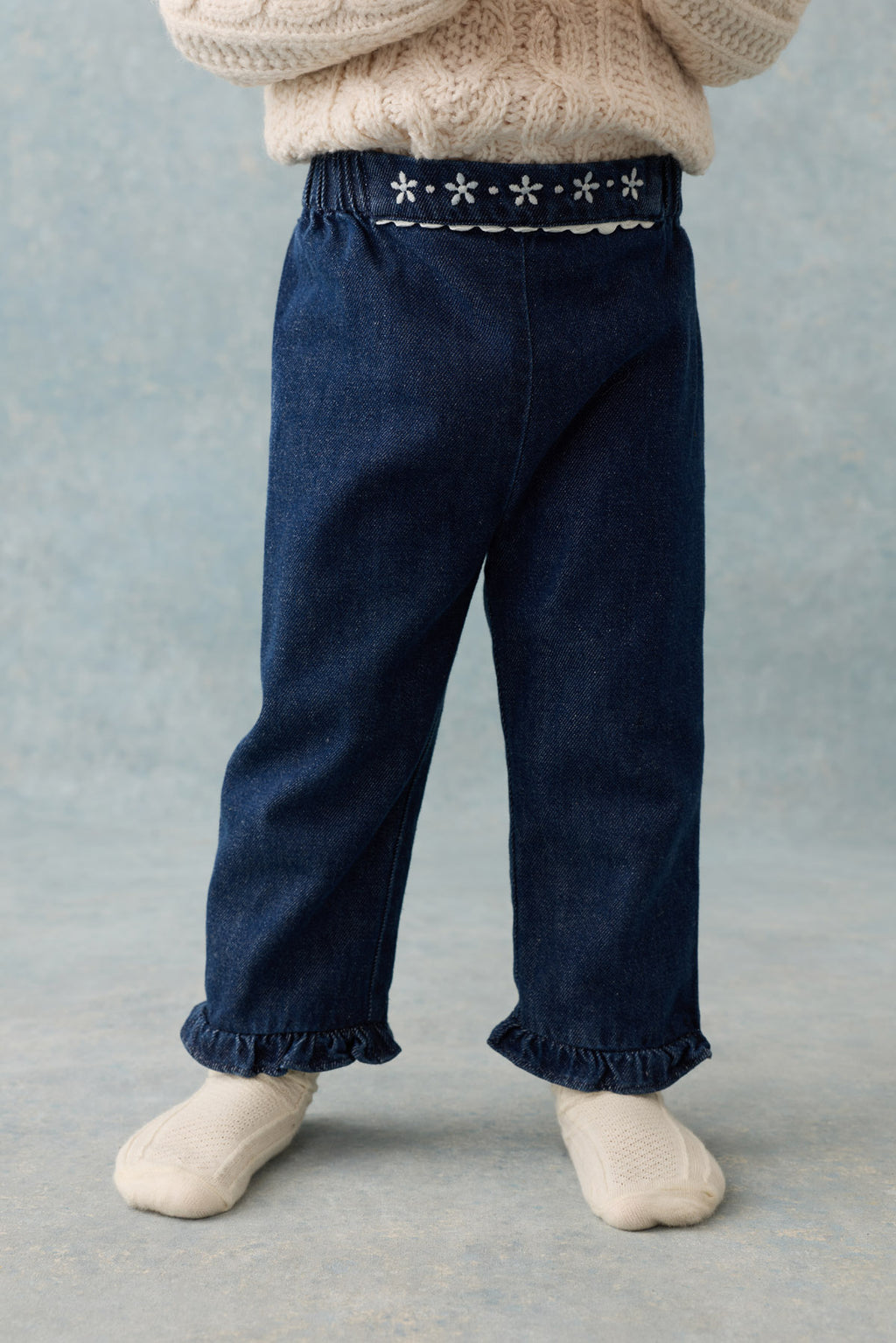 Babybroek Floflo - Katoen & lyocell denim - Indigo - Louise Misha - productfoto