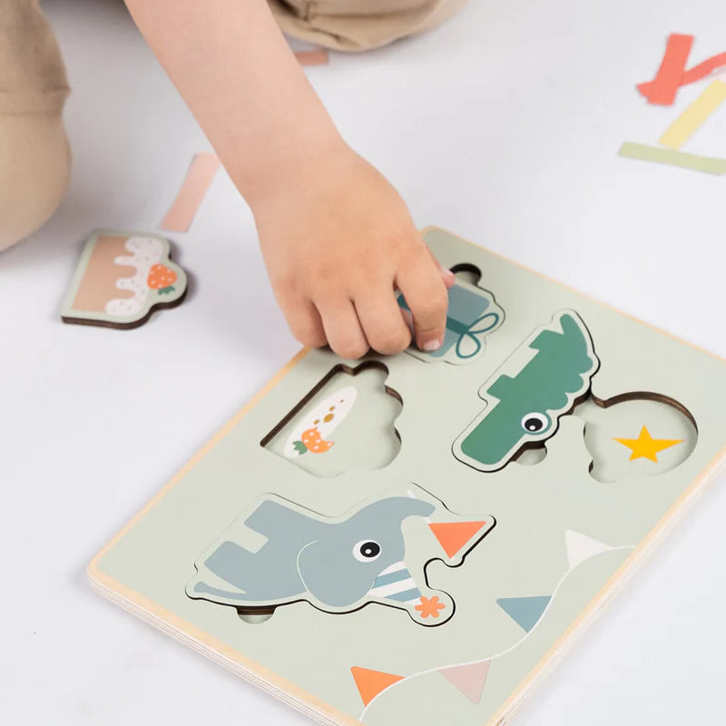 Puzzel 12+ maanden - First layer puzzle - Celebration - Colour mix - Done by Deer - productfoto - afbeelding 5