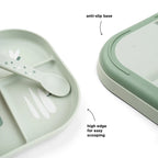 Fächer-Teller - Foodie compartment plate - Croco - Green - Done by Deer