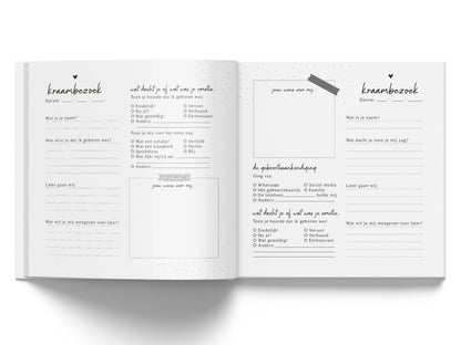 Baby invulboekje - Mijn kraambezoek - Linnen Taupe - Fyllbooks