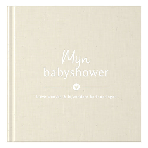 Baby invulboekje - Invulboek Mijn Babyshower - Linnen Beige - Fyllbooks - productfoto