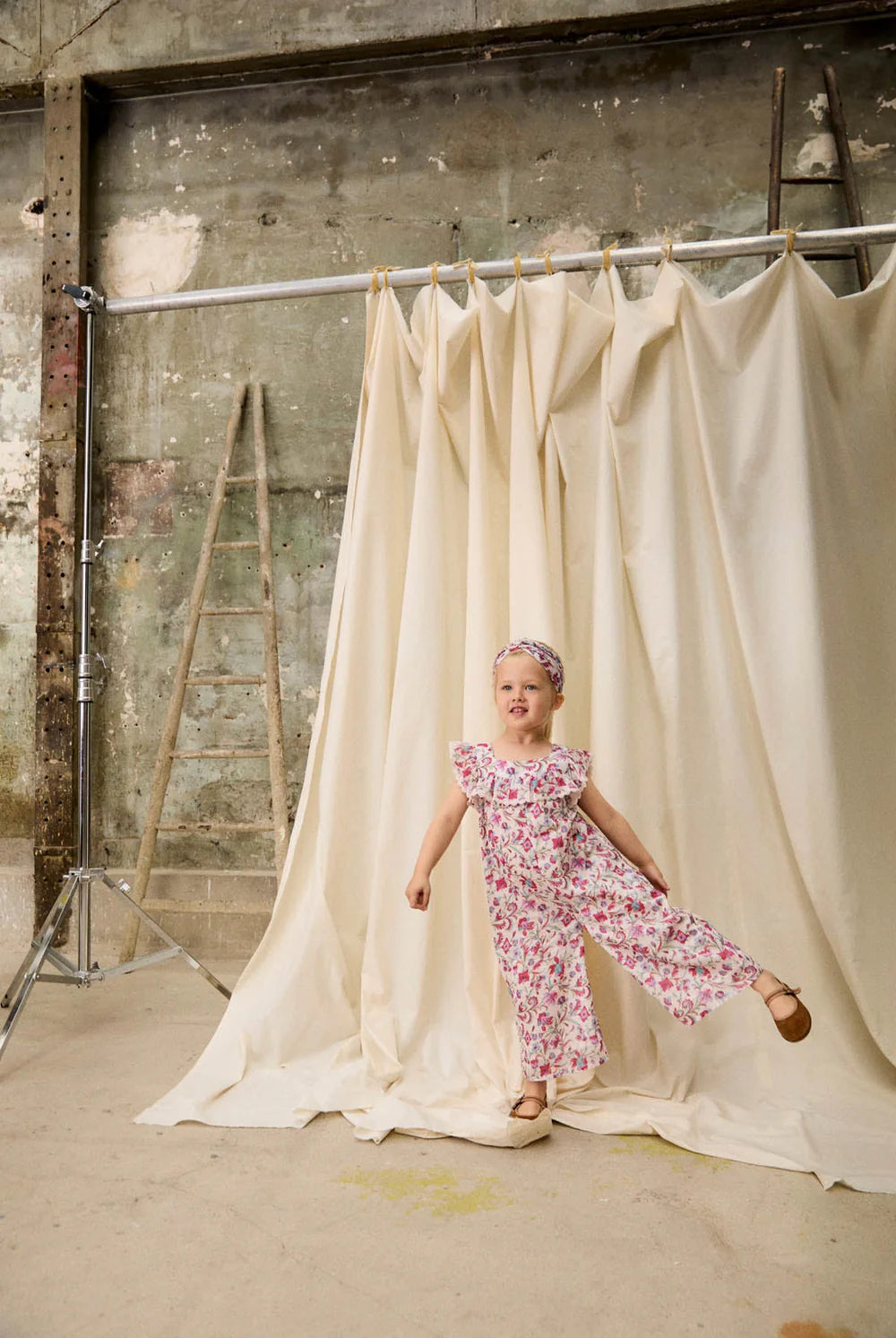 Jumpsuit - Overall Irma - Organic Cotton - Cream Floral Haven - Louise Misha