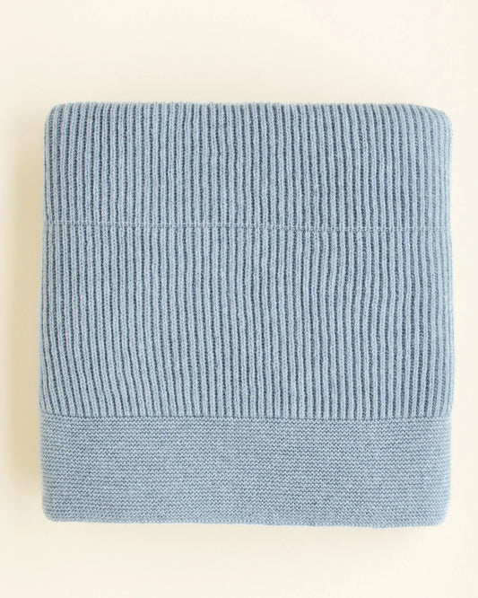 Decke Gaston - 100x140 cm - Kinderwagendecke - Merinowolle - HVID