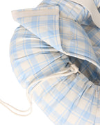 Baby Nest - Plaid Sky Blue - Babylft - Biologisch katoen - Geruit/Aardbeitjes - Garbo & Friends - Garbo&Friends - productfoto - afbeelding 5