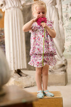 Kort broekje - Shorts Vallaloid - Biologisch Katoen - Cream Floral Haven - Louise Misha - productfoto