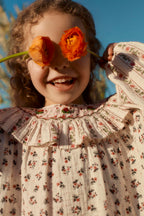 Blouse Ilaria - Biologisch katoen - Cream Pink Sorrel & Cream Flower Beds - Louise Misha - productfoto