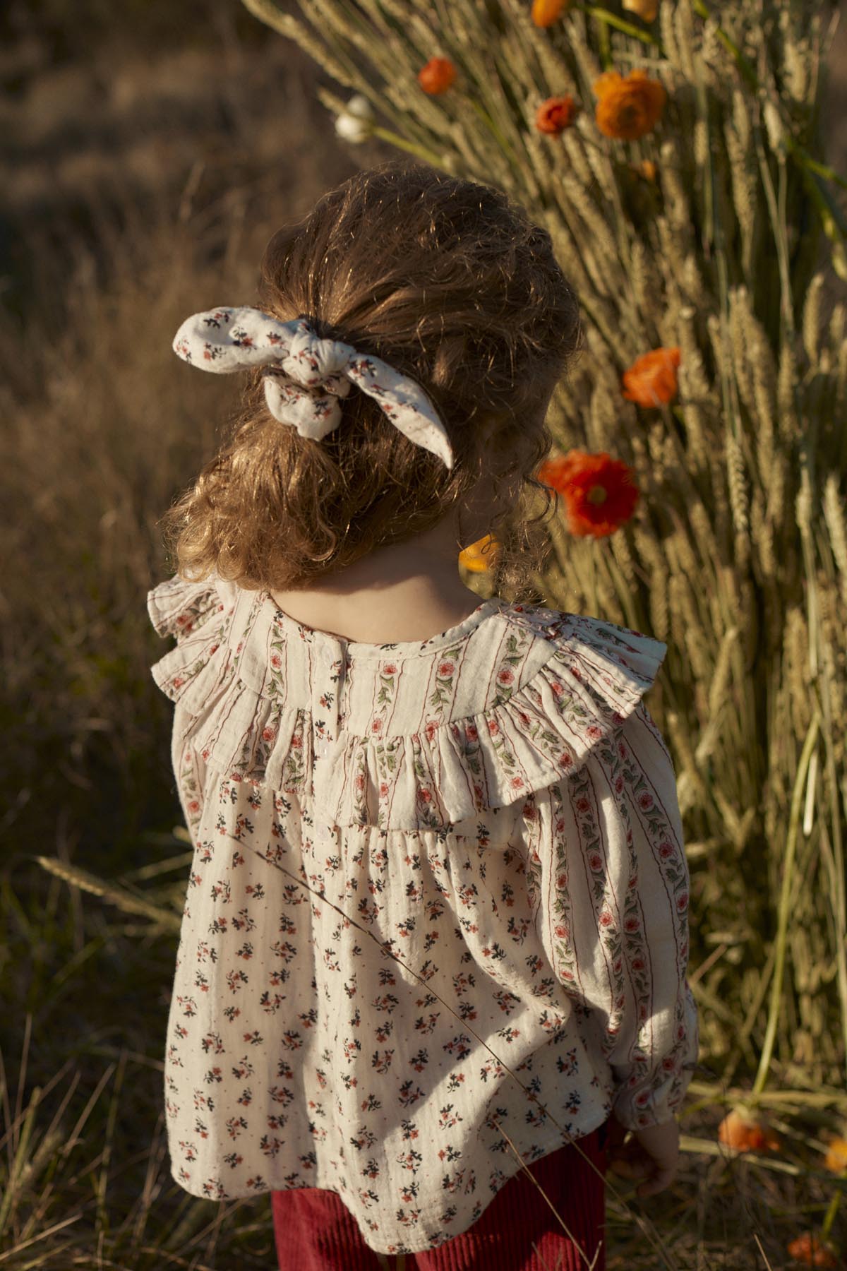 Blouse Ilaria - Biologisch katoen - Cream Pink Sorrel & Cream Flower Beds - Louise Misha - productfoto - afbeelding 4