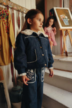 Broek Flofi met borduursels - Indigo - Louise Misha - productfoto - afbeelding 3