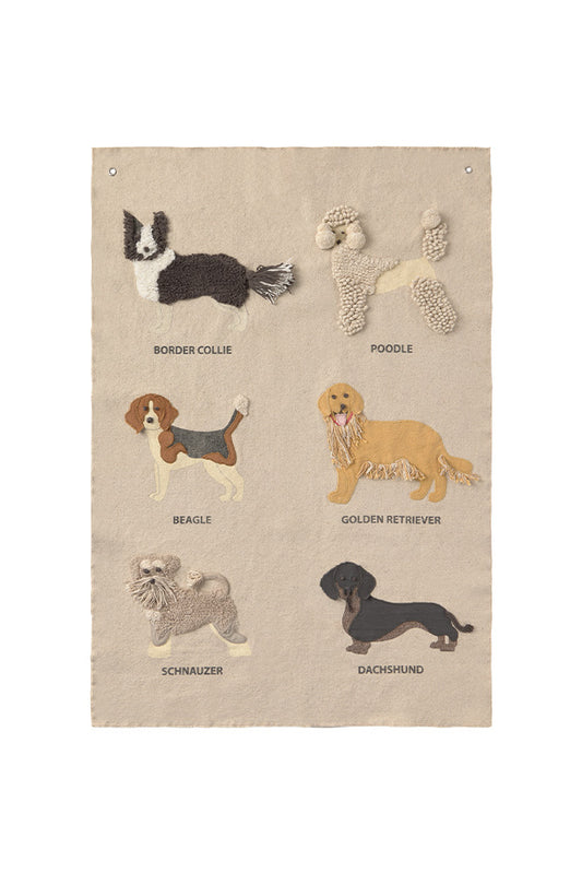 Wall Hanger Dogs – Wandkleed met hondenrassen – 70 × 100 cm – Lorena Canals