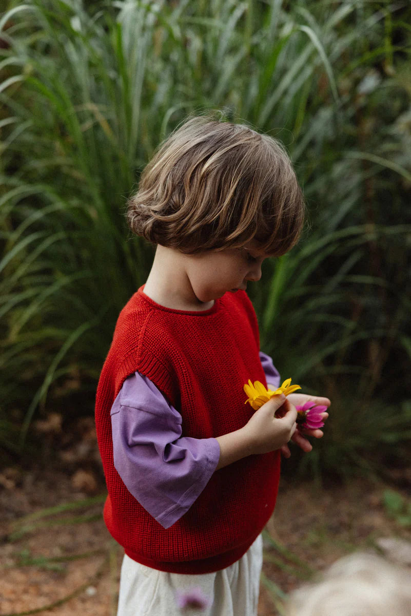 Vest Harvey Kids - 100% extra fine Italiaanse merino wol - HVID