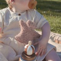 Speendoekje - Merinowol - Earthy Cocoa  – Soft Ivory/Beige - Baby Bello