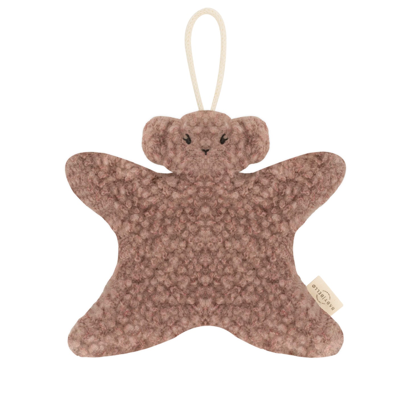 Schnullertuch - Merinowolle - Earthy Cocoa – Soft Ivory/Beige - Baby Bello
