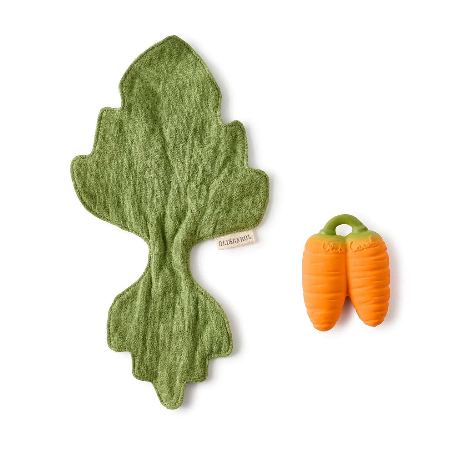 Mini knuffeldoekje & bijtring Cathy the Carrot - Natuurrubber & mousseline - Oli & Carol - verpakking - afbeelding 5