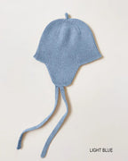 Bonnet Kota - Baby mutsje met oorkleppen - Merino wol - HVID