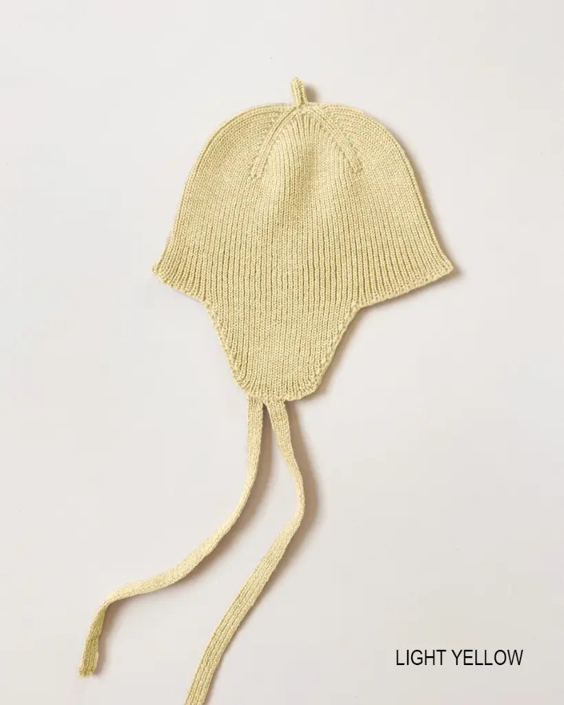 Bonnet Kota - Baby mutsje met oorkleppen - Merino wol - HVID