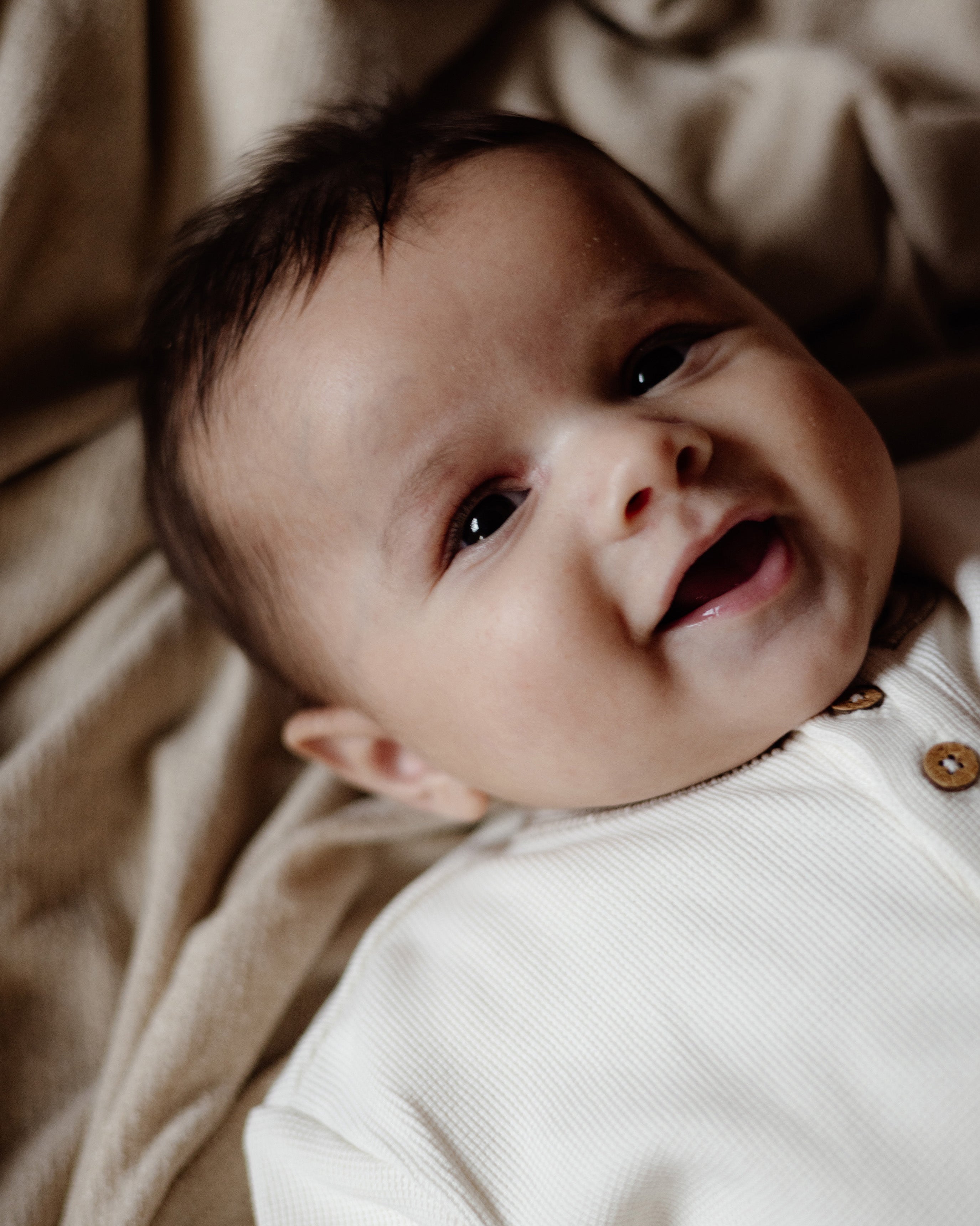 Top lange mouw Nathan - Cream White - 100% katoen - LEVV Labels - baby