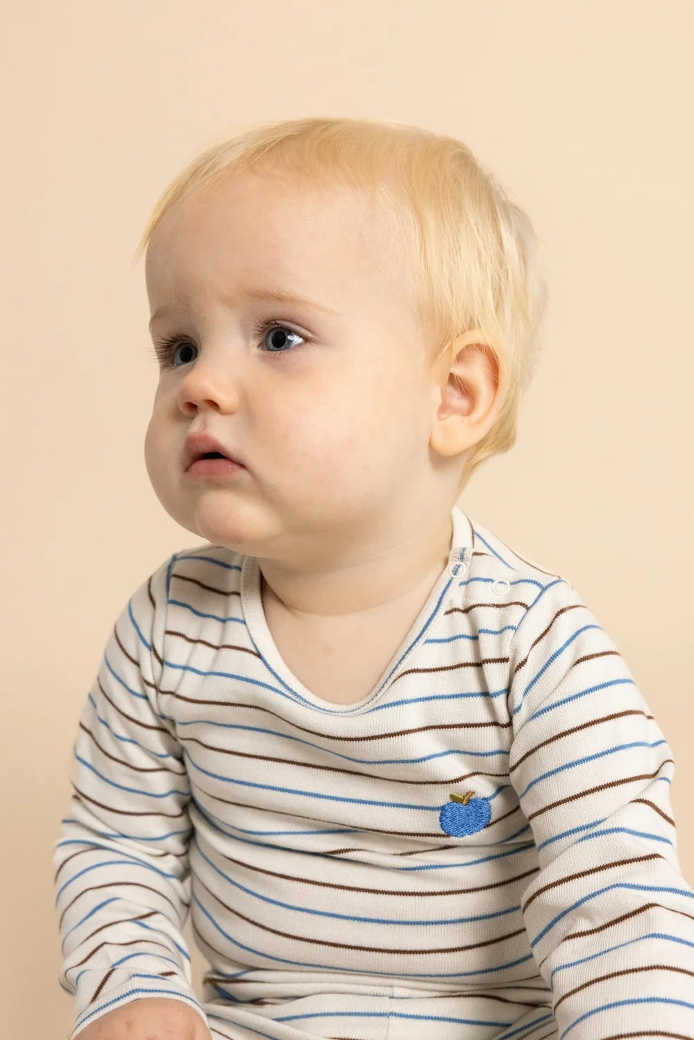 Emil O-N Body – Brown-Blue Stripe – 100% katoen - Flöss