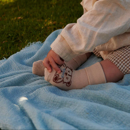 Baby socks - Teddy Bear - Bamboo mix - Beige/Ecru - MP Denmark