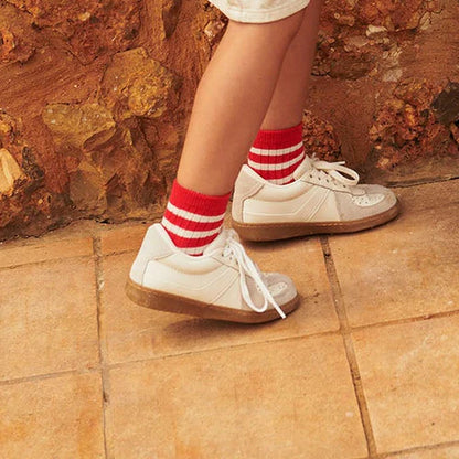 Baumwollsocken Eli - Gestreift Rot/Tomate - Mp Denmark