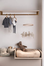 Nursery Storage Bags – Blue Stone Stripe – 2er-Set gesteppte Aufbewahrungskörbchen – Bio-Baumwolle – MarMar Copenhagen