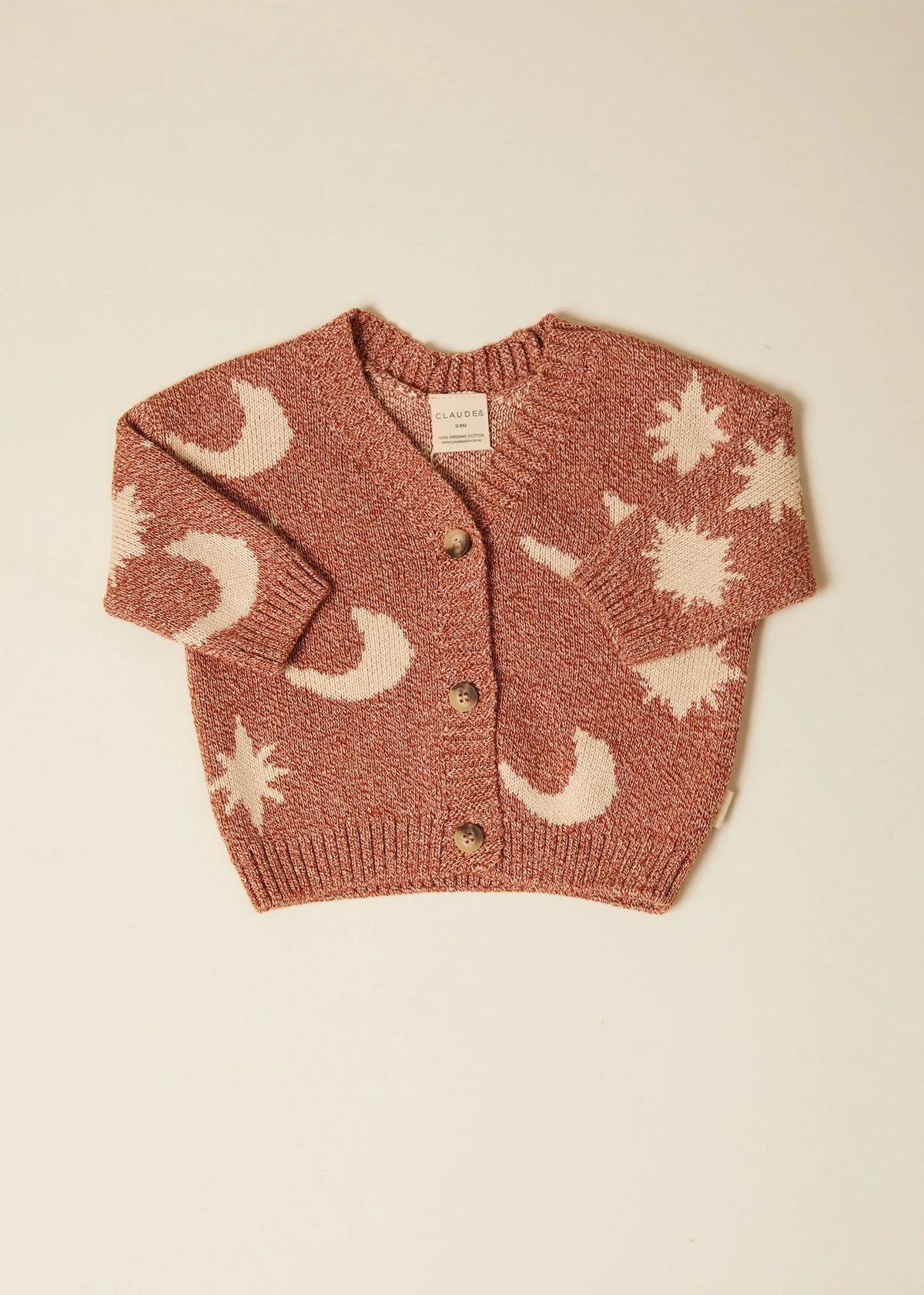 Moon Star Cardigan Russet – 100% Bio-Baumwolle – Claude & Co