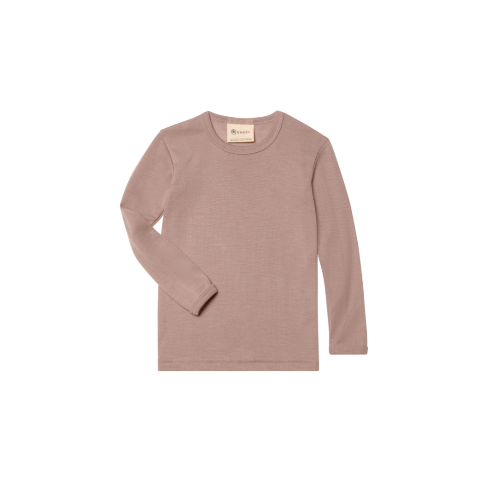 Top longsleeve - Wol/zijde - Roze/Dusty Rose - Kinder shirt - Engel Natur - productfoto