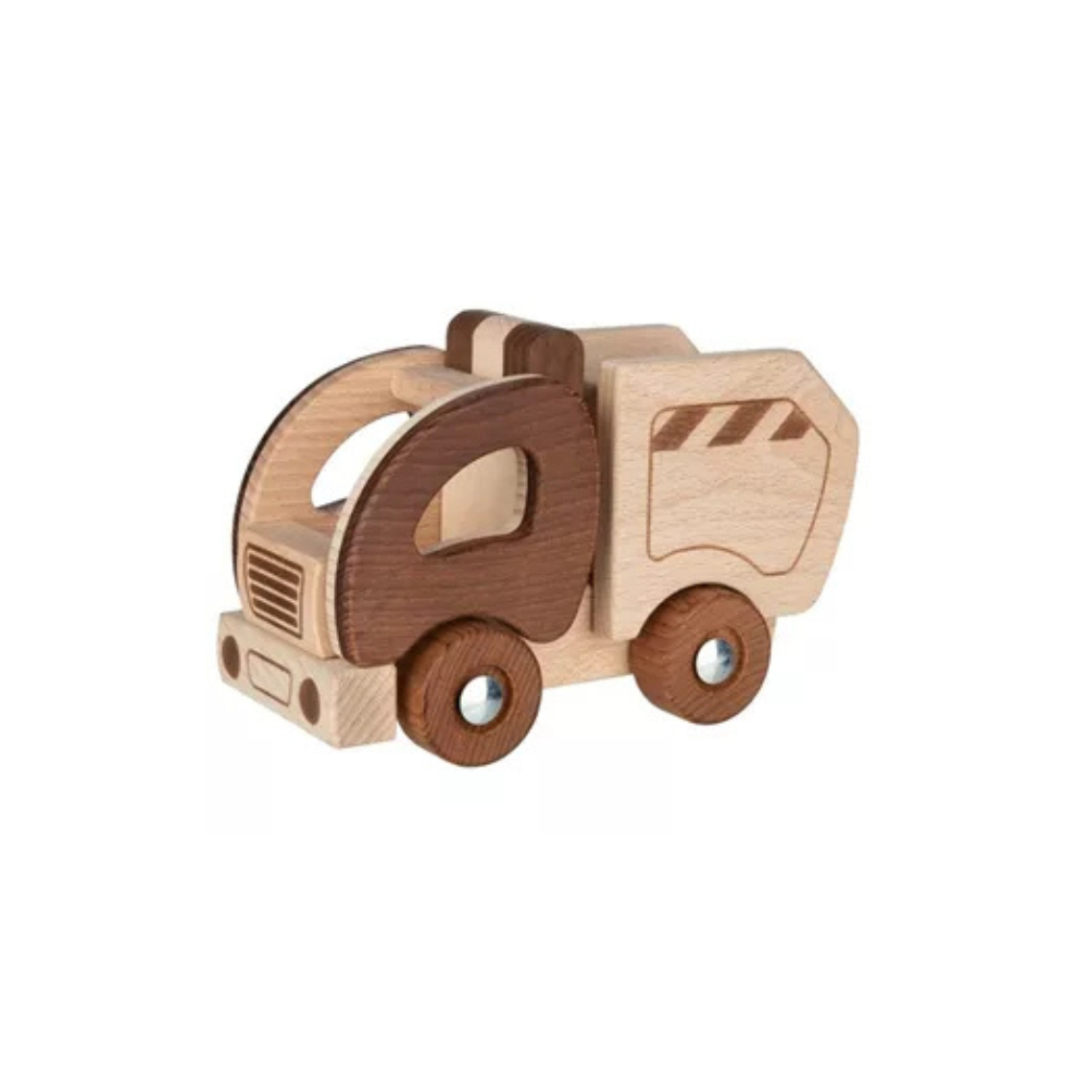 Vuilniswagen - Hout - Goki Nature - productfoto
