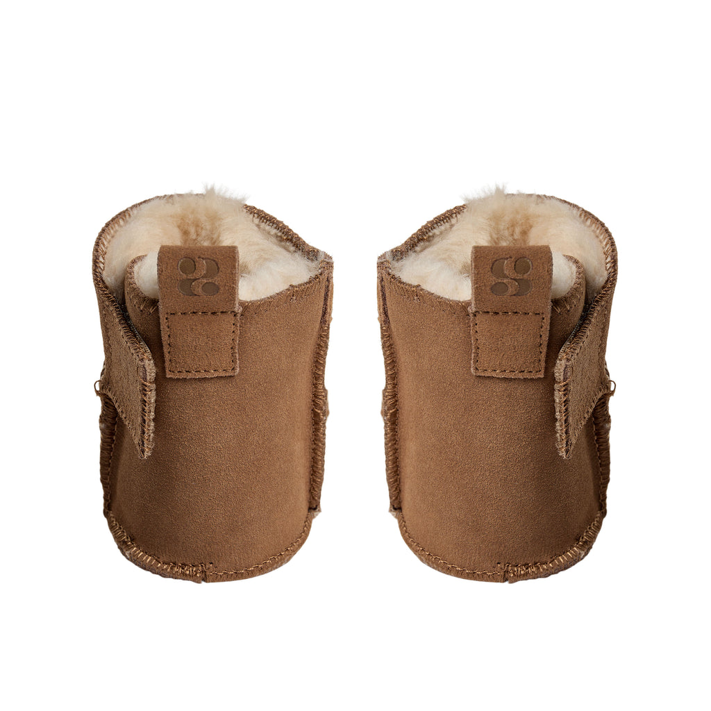 Babyfäustlinge ReneeKB - Wildleder & Wolle gefüttert - Tan & Dark Brown - Sofie Schnoor