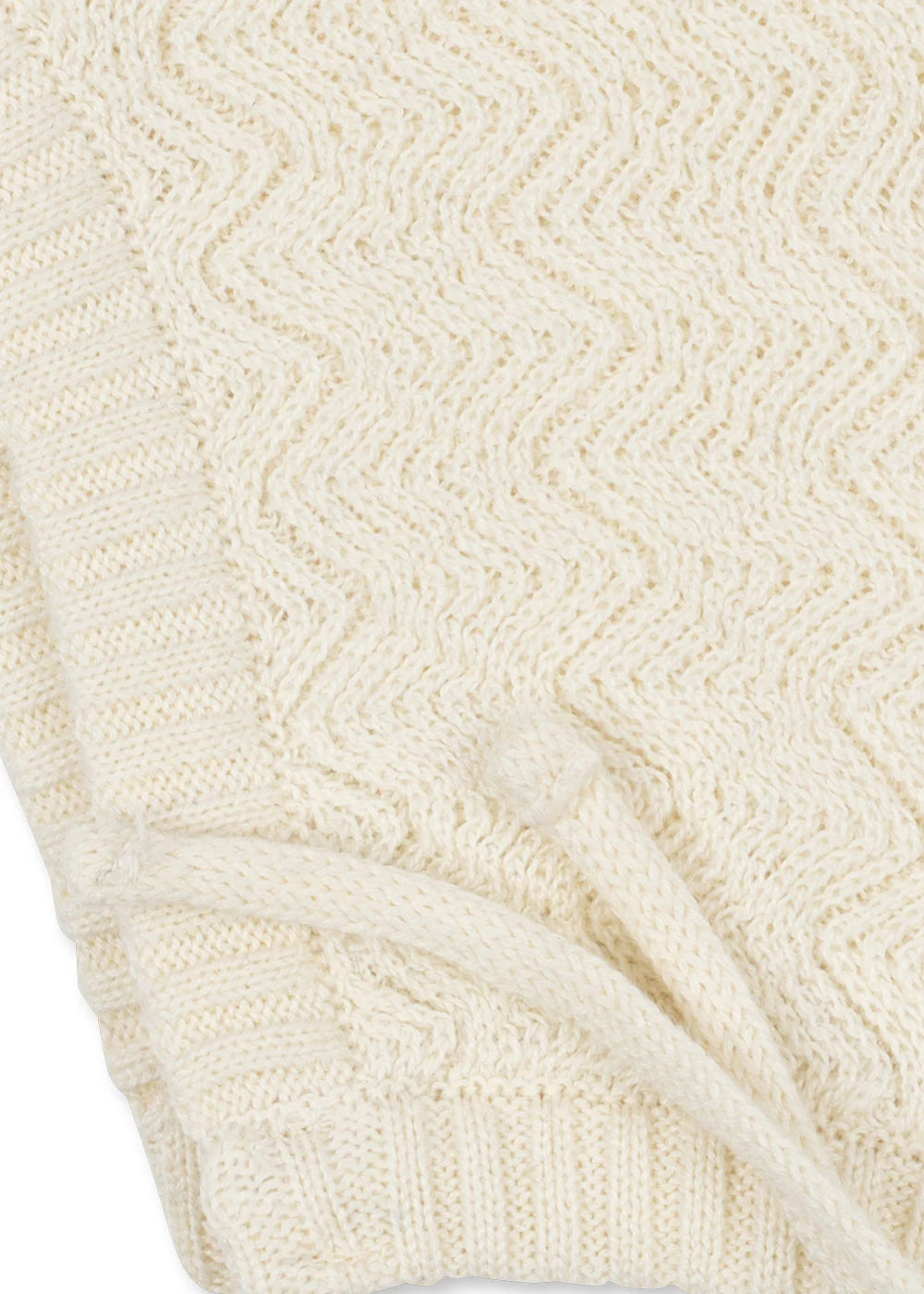 Venti Hat - Antique White - Pointelle Bonnet/Mutsje - Biologisch Katoen - GOTS - Konges Sløjd - close up