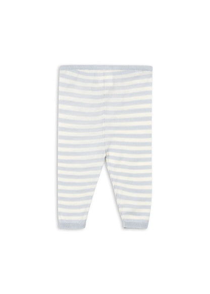 Dungebreid broekje - Venti Knit Leggings - Gray Dawn/Blauw - Biologisch Katoen - GOTS - Konges Sløjd - achterkant