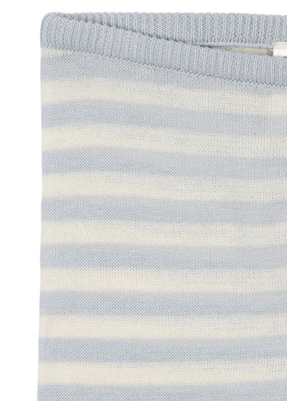 Dungebreid broekje - Venti Knit Leggings - Gray Dawn/Blauw - Biologisch Katoen - GOTS - Konges Sløjd - close up