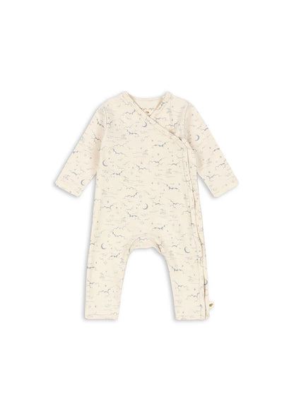 Basic Newborn Onesie - Cielo Marino - Overslag Boxpakje - Biologisch Katoen - GOTS - Konges Sløjd