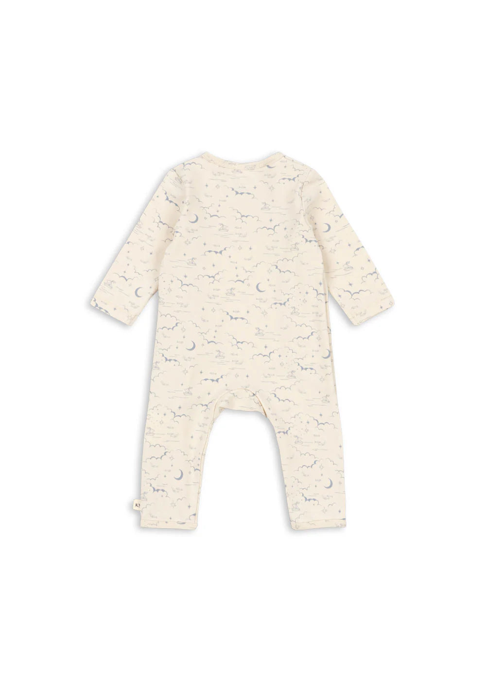 Basic Newborn Onesie - Cielo Marino - Overslag Boxpakje - Biologisch Katoen - GOTS - Konges Sløjd - achterant