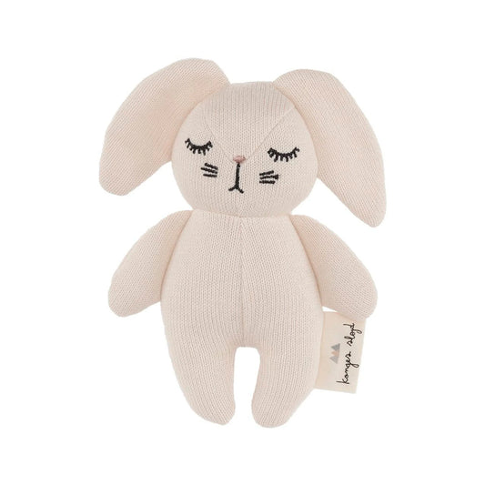 Mini Konijn - Zacht knuffeltje met belletje - Biologisch katoen - Konges Sløjd