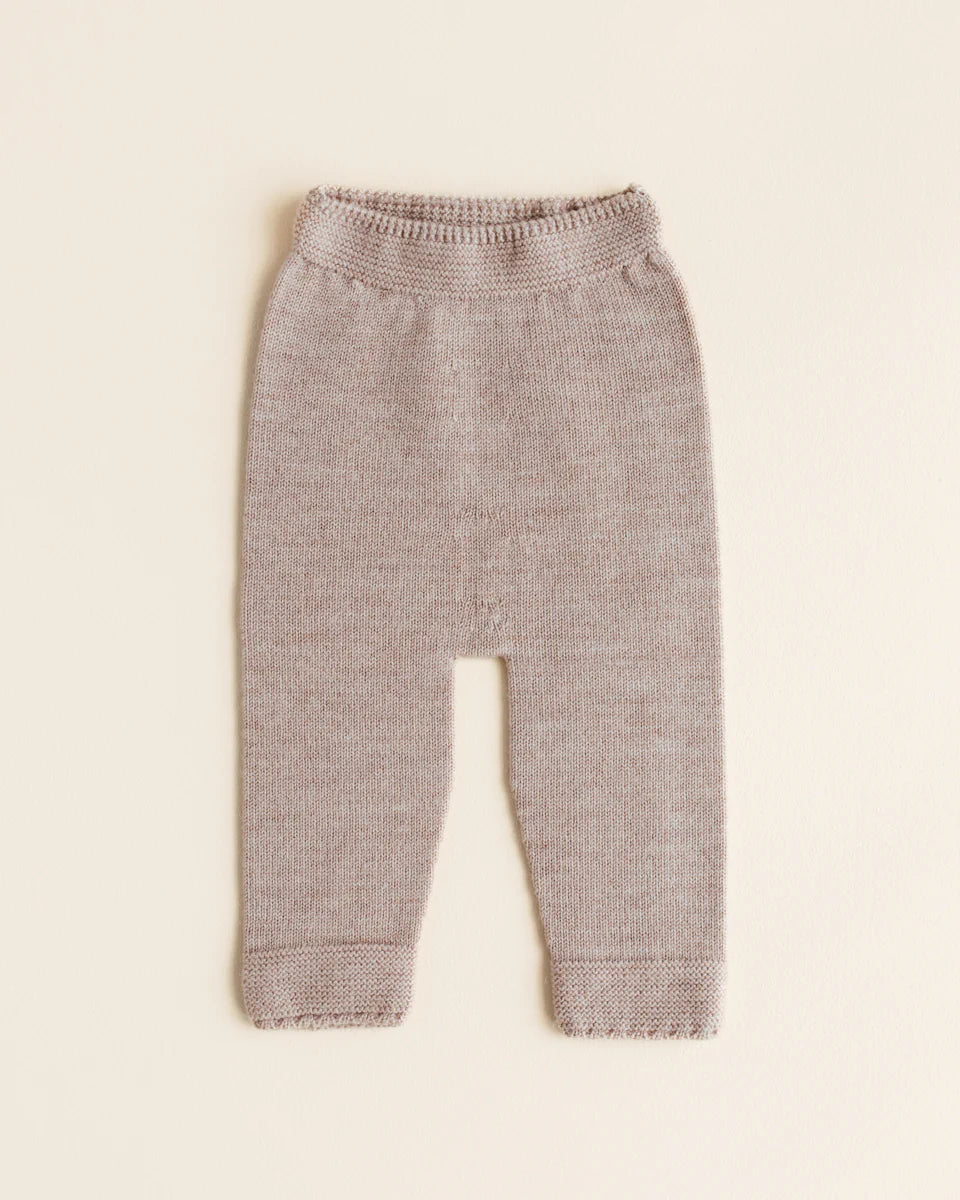 Gebreid broekje Guido - Merino wol - HVID - productfoto