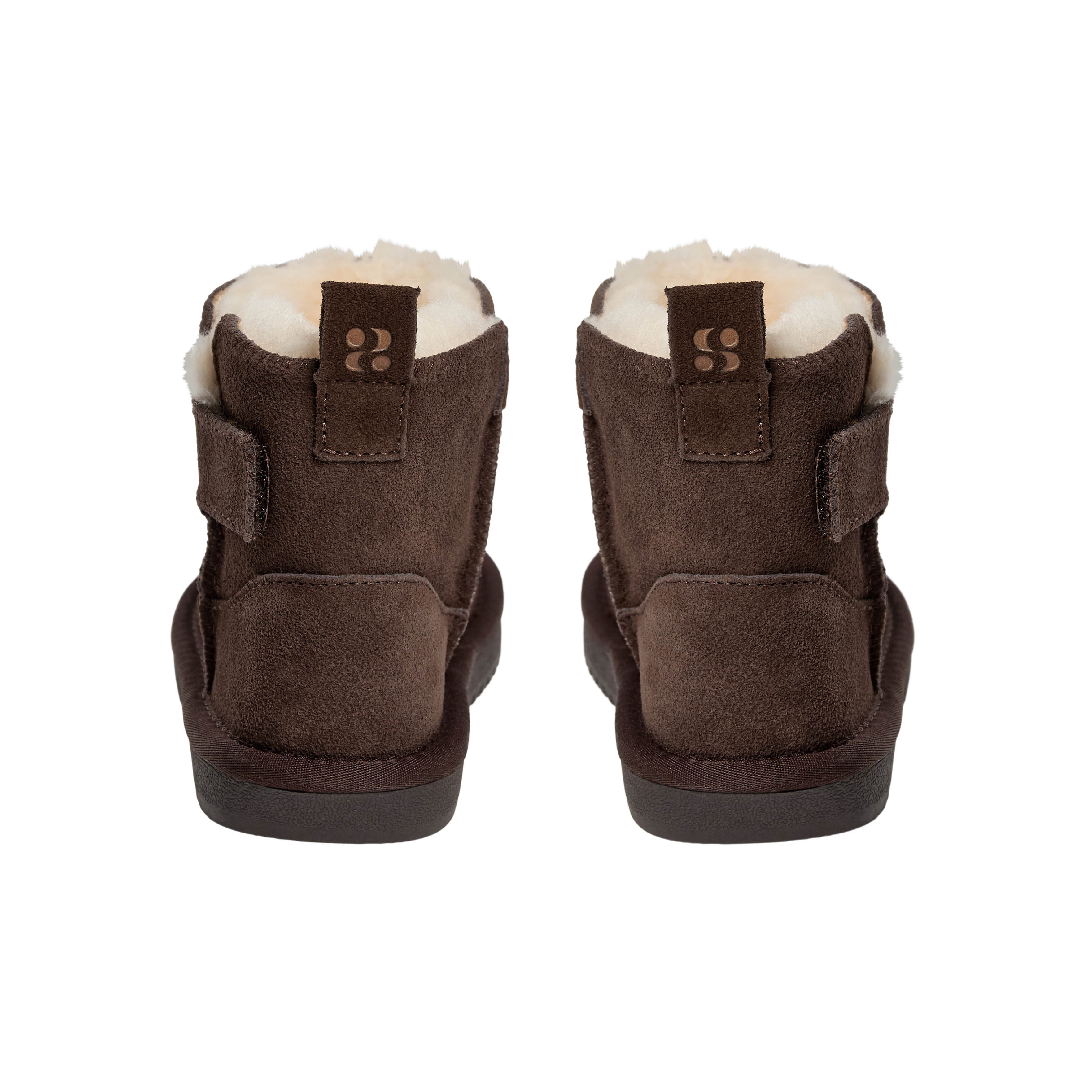 Chaussures enfant doublées en laine ValeKB - Daim - Beige et marron foncé - Sofie Schnoor