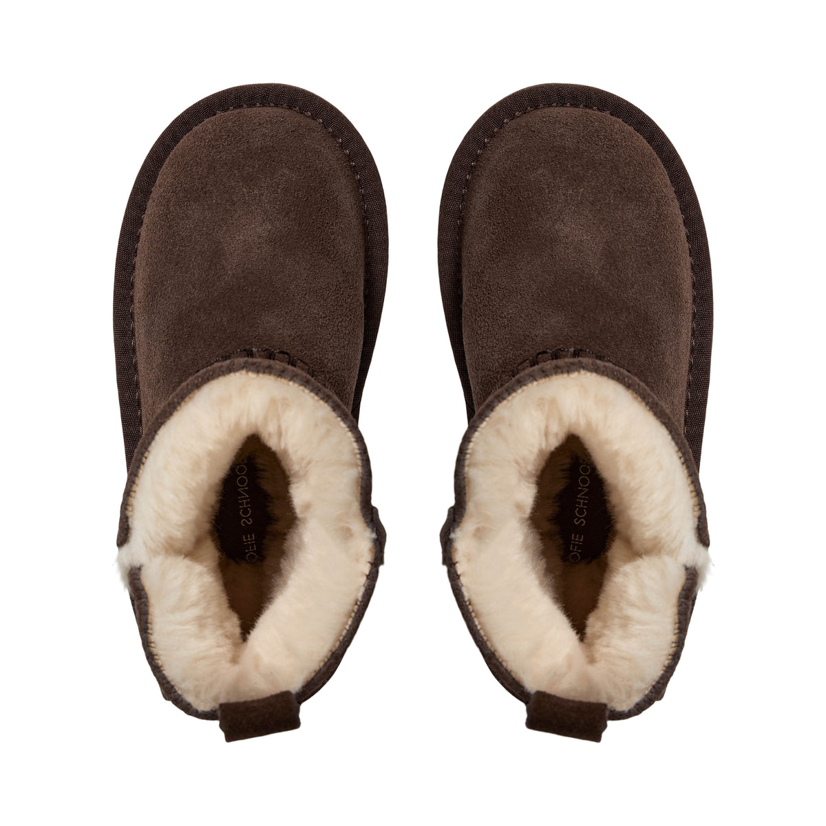 Chaussures enfant doublées en laine ValeKB - Daim - Beige et marron foncé - Sofie Schnoor